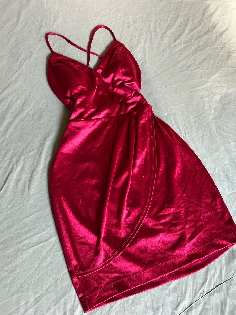 Teeze Me Satin Mini Dress in Hot Pink
